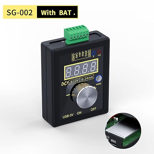 Miniatura 2 de Nuevo generador de señal digital 4-20mA 0-10V Voltaje 0-20mA Transmisor de corriente USA (con batería)