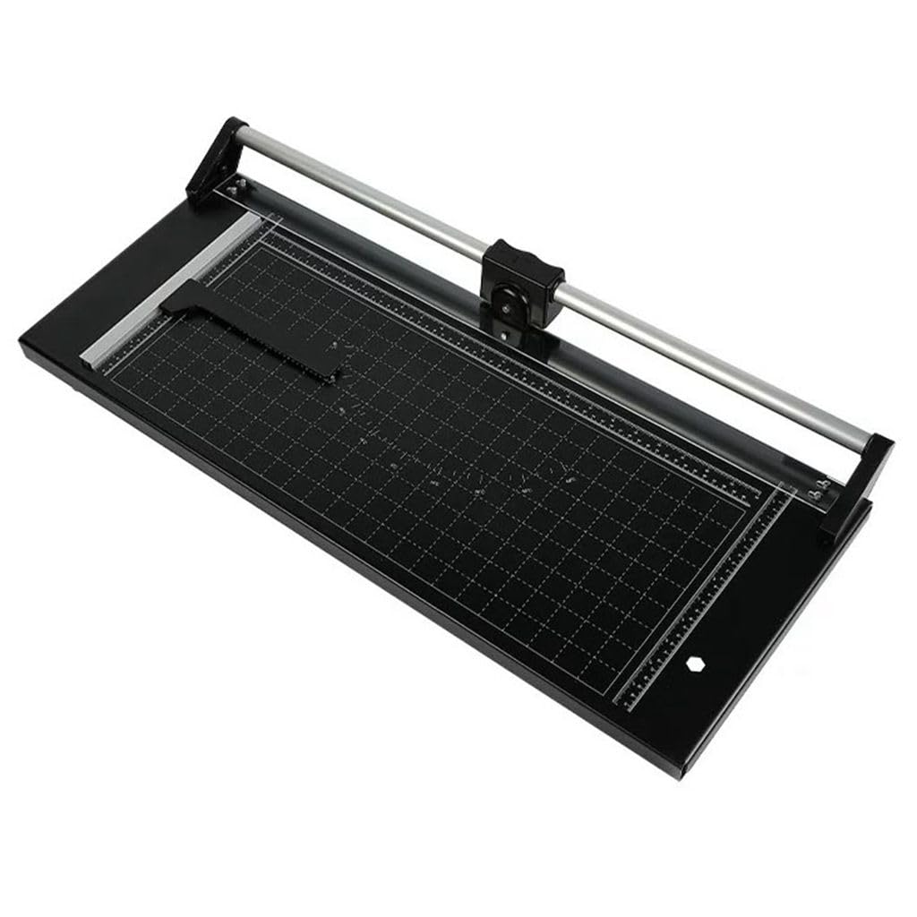 24 Inch Paper Trimmer,Drintag Rotary Paper Cutter Precision Large Manual Sharp Photo Cutter Heavy Duty Smart Cut for Photo Paper, Film, Art Paper Jam, Office Paper, Thin Plastic Soft Board, PVC