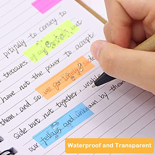 5 Rolls Highlighter Tape Removable Fluorescent Marking Sticker Waterproof Colorful Transparent Tags For Class Home Office,16 Ft Per Roll #TOP6