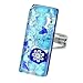Glass Of Venice Murano Glass Venetian Reflections Rectangular Adjustable Ring - Aqua Blue