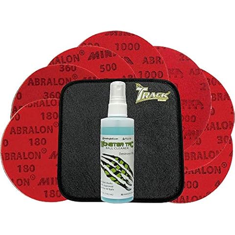 bowlingball.com Complete Bowling Ball Resurfacing and Cleaning Kit (Set of 7 Abralon Pads + Monster Tac + Track Shammy) Cover