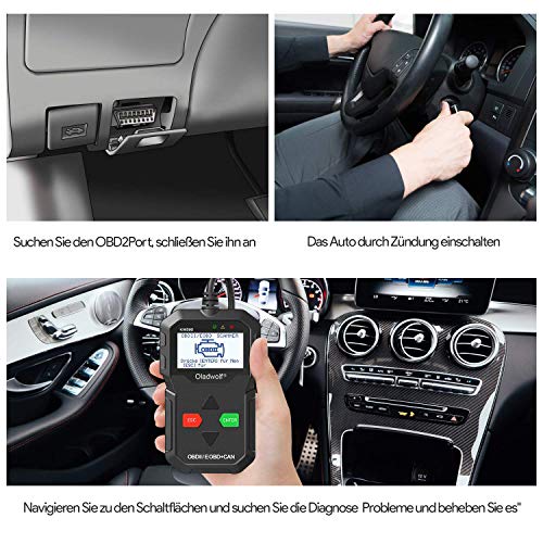 Oladwolf Dispositivo diagnostico OBD2, Spina