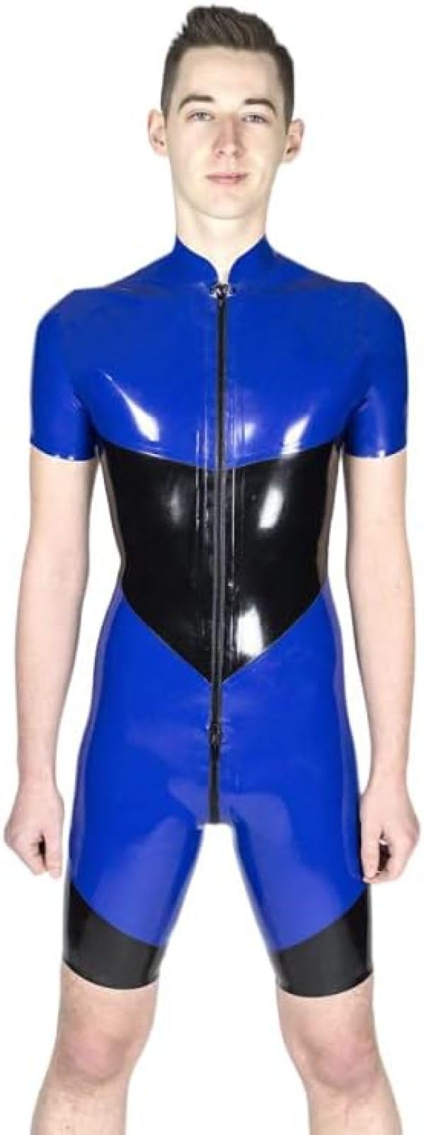 Amazon.co.jp: セクシーなメンズブルーブラックラテックスラバー