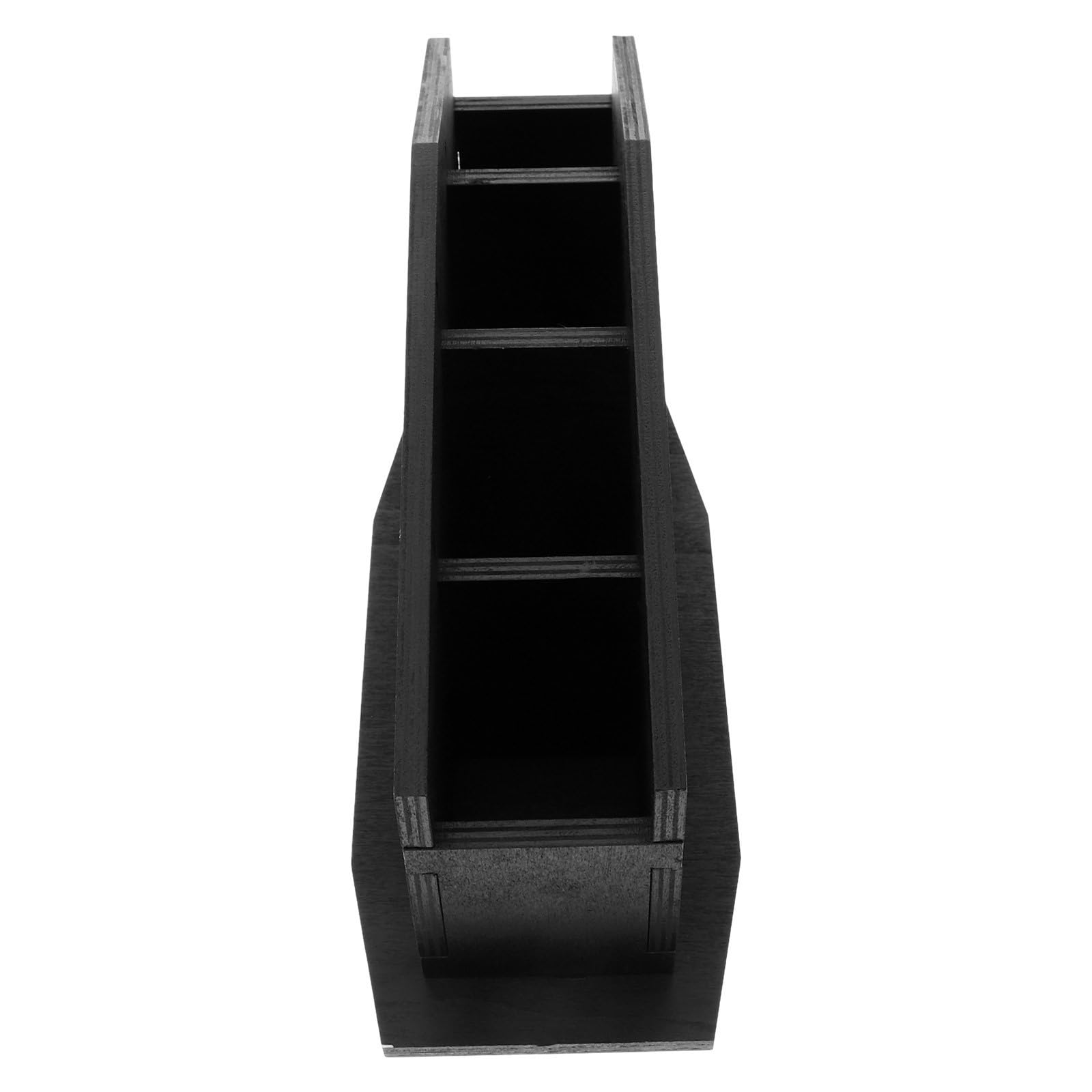 Abaodam 4 Pièces Pot à Pinceaux de Maquillage en Bois Foncé Forme Cercueil Style Gothique Unique pour Bureau ou Coiffeuse Rangement Polyvalent et Finition Soignée