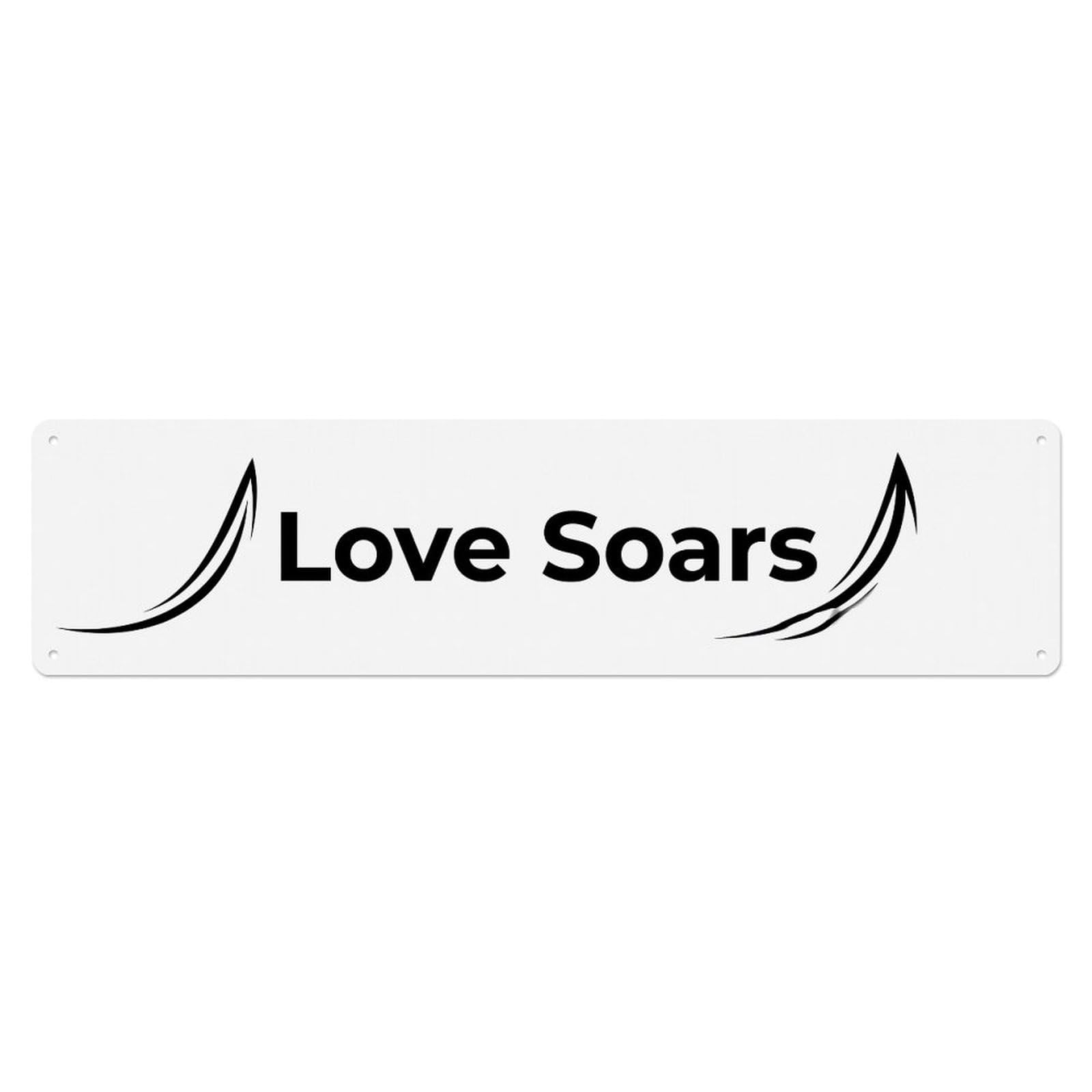 Love Soars Flying High Metal Tin Sign
