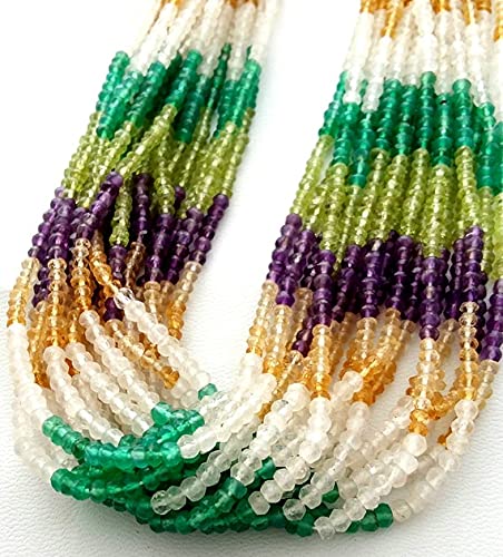 Perles en péridot et pierres fines facettées haut de gamme LKBEADS 3 mm