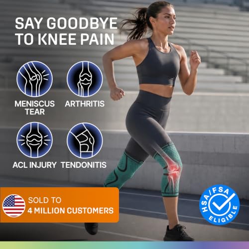 Image of Modvel 2 Pack Knee Brace for Women - Knee Support for Walking, Knee Compression Sleeves for Pain Relief, Knee Sleeves for Women, Knee Brace for Sports, Workouts & Arthritis