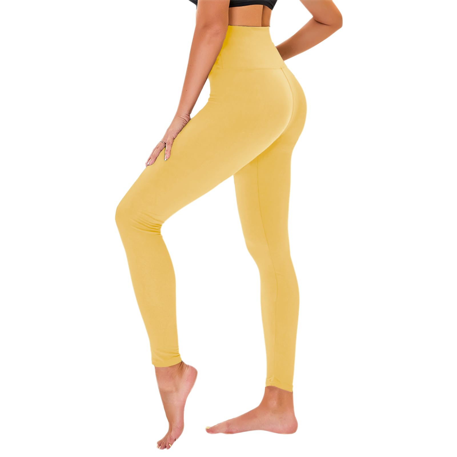 TNNZEET High Waisted Leggings for Women - No See Through Tummy Control Cycling Workout Yoga Pants with Pockets Reg &amp; Plus