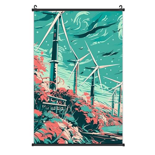 Póster de molino de viento POLESVBM para decorar las paredes de tu salón u oficina moderna