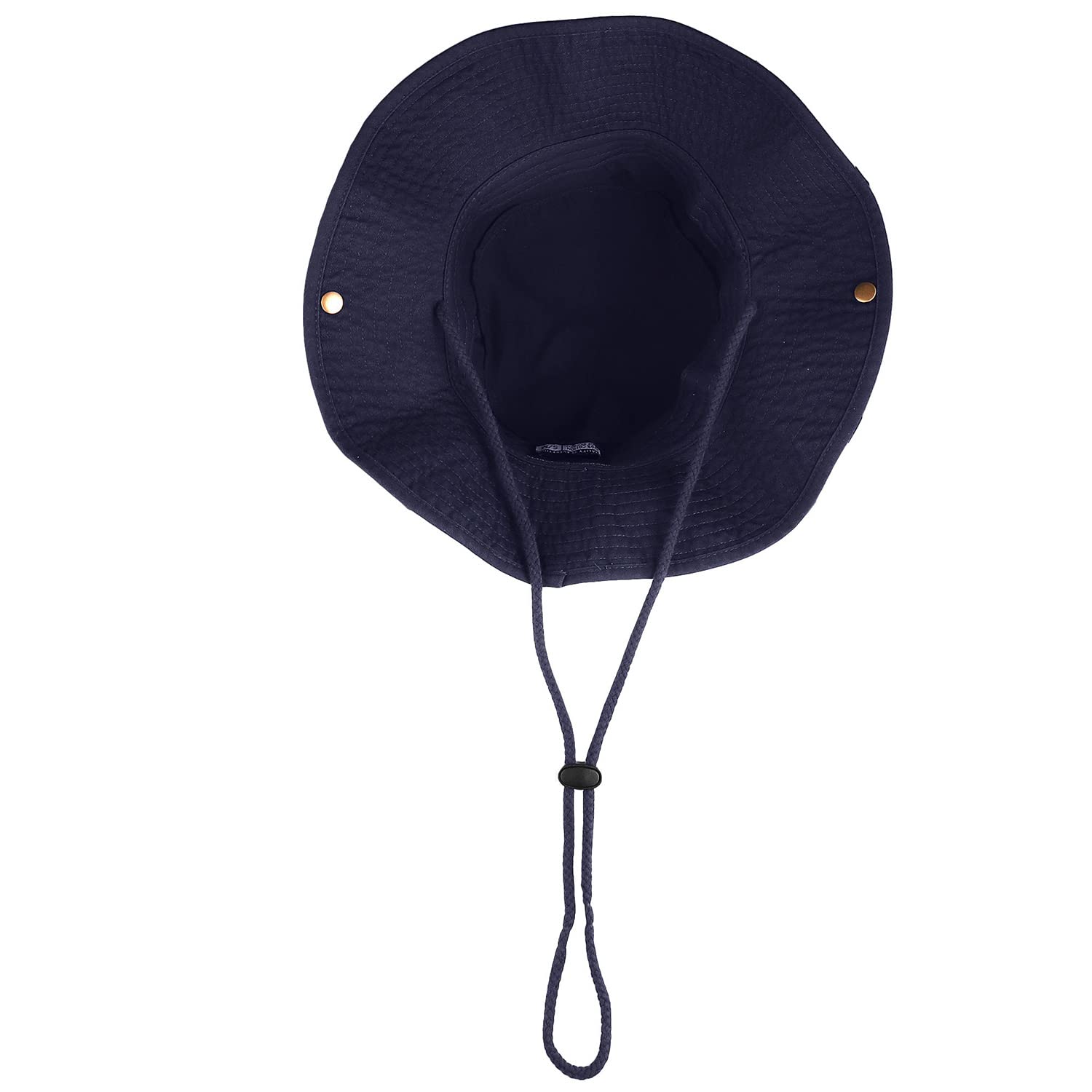 Sombrero de ala ancha para senderismo, pesca, safari, boonie, 100% algodón, protección solar UV para hombres y mujeres, actividades al aire libre, marino, Large/X-Large