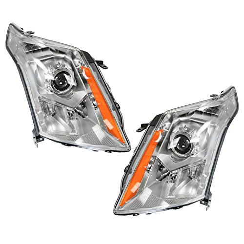 Headlight Assembly Set Headlights Driver & Passenger Side Halogen Compatible with 2010-2016 Cadillac SRX GM2502345 GM2503345