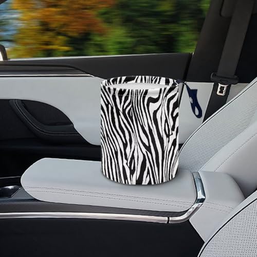 Image of Zebra Automotive Garbage Can Small Trash Can Waterproof Collapsible Multipurpose Car Storage Bag Car Accessories