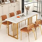 【6-8 Personnes】Accueillez plus d'amis et de famille ! La table salle à manger 160 x 60 cm est spacieuse pour que 6-8 personnes.