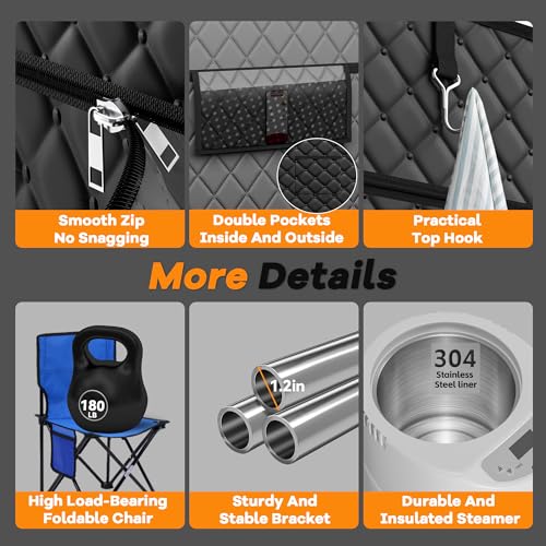 Sauna à vapeur portable double cuiseur amélioré et tente extra large