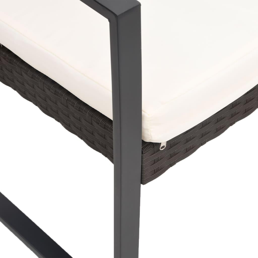 vidaXL Tuinstoelen 2 st poly rattan zwart - Leen Bakker