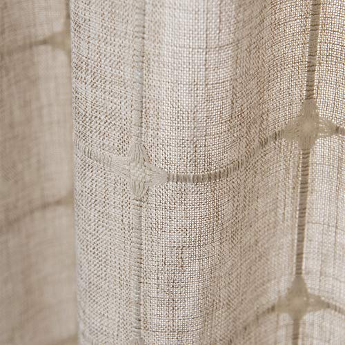 Yokii Boho Tassel Valances For Windows Modern Farmhouse Cotton Linen Kitchen Curtains Topper Country Gingham Window Treatments Tier Curtain For Bathroom Bedroom Decors (W52 X L18, Tan) #TOP4