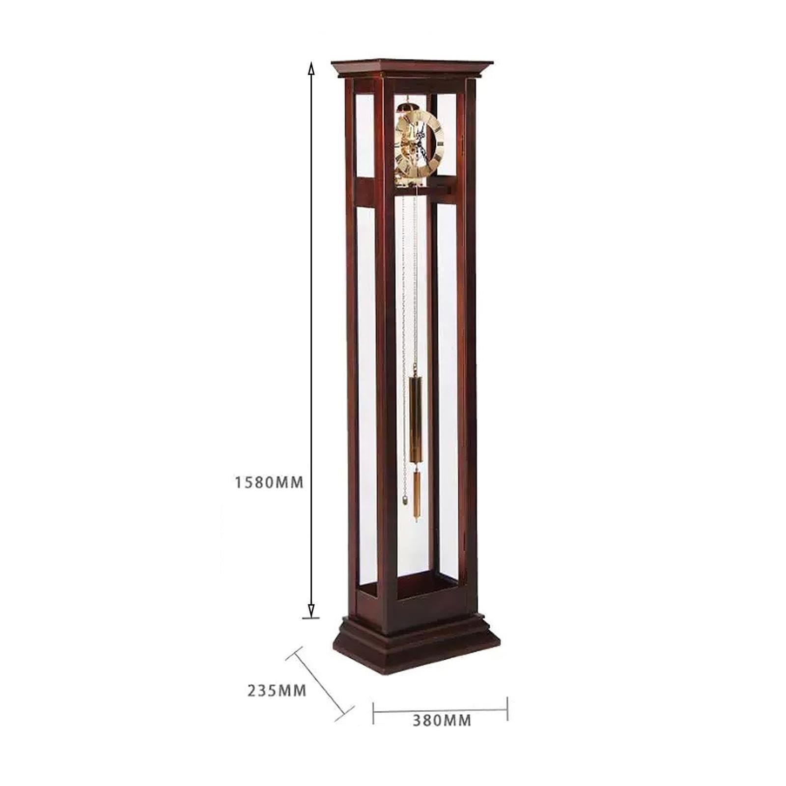 Reloj de abuelo Péndulo mecánico de piso de reloj de pie de madera