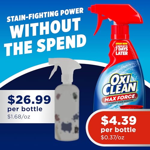 OxiClean Max Force Laundry Stain Remover Spray, Newborn & Baby Essentials, Stain Treater, 12 fl oz, 3-Pack - Image 6