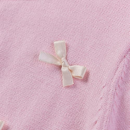 JEATHA Kids Girls Knitted Cardigan Sweaters Long Sleeve Open Front One Button Bolero Shrugs Cropped Jacket Coat4