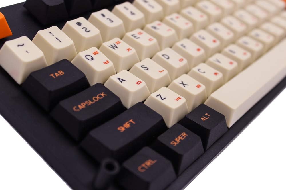 ONECAP Carbon 169/125 Keys Cherry Profile Keycap PBT Dye-Sublimated Keycap for Mechanical Keyboard (125 Keys, Korean Version)