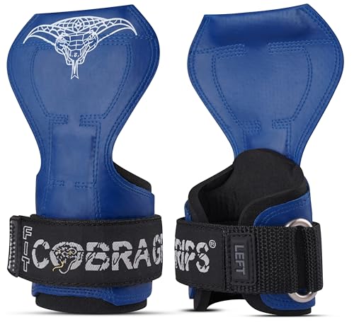 Image of Cobra Grips Weight Lifting Gloves with Adjustable Neoprene Padded Wrist Wraps - Heavy Duty Alternative to Power Lifting Hooks for Deadlifts