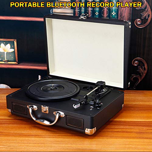 Record Player Vintage 3-Speed Bluetooth Retro Vinyl Turntable with Stereo Speaker Belt Driven Suitcase Vinyl Record… - Les Beatles, Paul McCartney, John Lennon, RIngo Starr, George Harrison Record Player Vintage 3-Speed Bluetooth Retro Vinyl Turntable with Stereo Speaker Belt Driven Suitcase Vinyl Record… – Image 3
