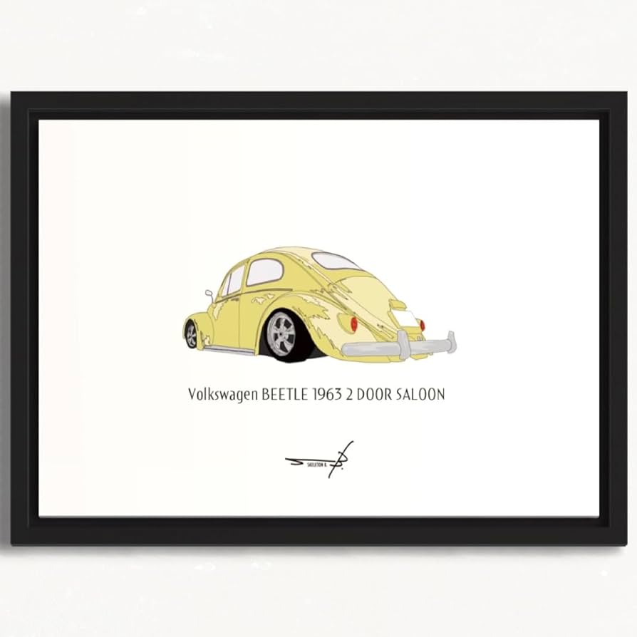 Amazon.co.jp: ポスター ビンテージカーポップアート A4額入り