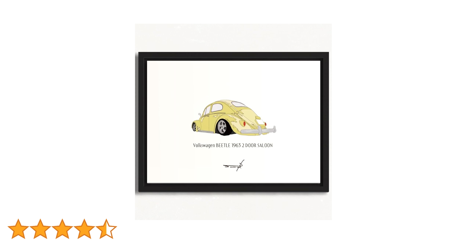 Amazon.co.jp: ポスター ビンテージカーポップアート A4額入り