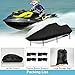 Jet Ski Cover 3 Seater, Upgraded Heavy Duty 420D Waterproof Jetski Covers with 2 Air Vent Marine Grade UV Resistant Fits Seadoo,Yamaha, Kawasaki,Waverunner Polaris from 115