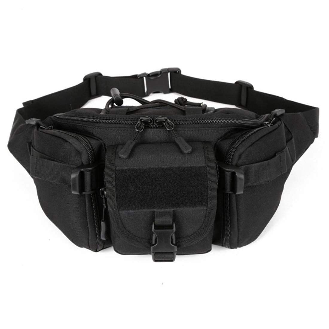 homava Outdoor Unisex Tactical Military Waist Pack Chest Bag 3 Pocket Holder,37 X 11 X 18 cm, Black-picture-21
