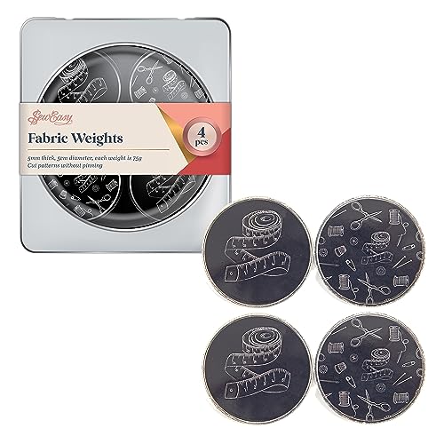 Sew Easy Pattern Fabric Weights - for Sewing Crafts, Pattern Cutting, Dressmaking, Tailoring, Quilting, 4 x 75g, Notions