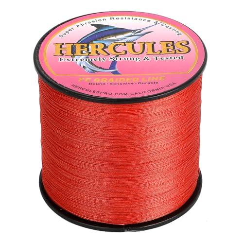 ヘラクレス(HERCULES) PEライン 釣り糸 8本編み 12号 200M 15色-(レッド)遠投 釣りライン 高強度 PE編組 釣糸 高感度 高比重 魚釣りライン 充実なタイプ