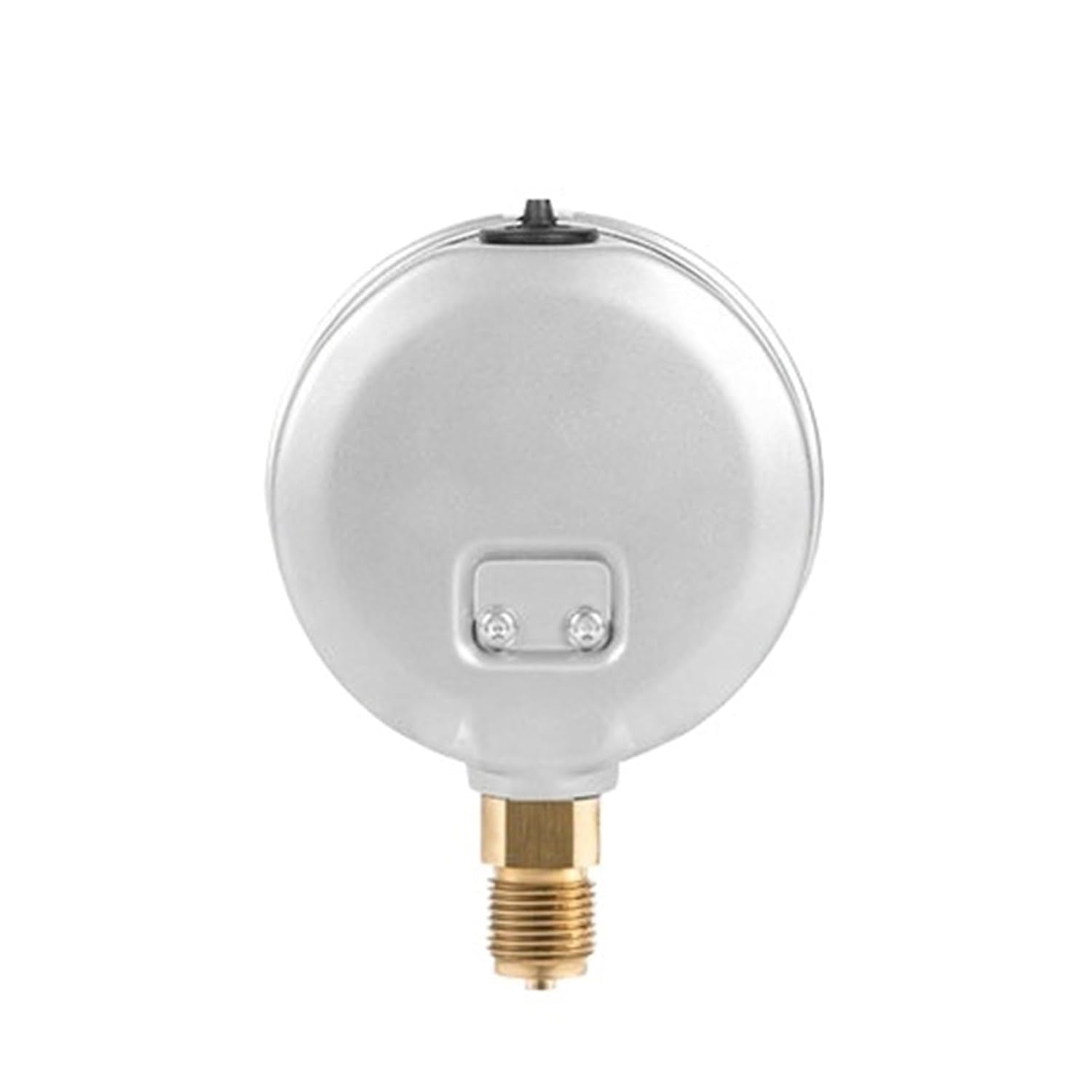 Atpakaļ view of the CHBMSS Half Steel Pressure Gauge, showing the casing and potential mounting points or adjustment screws.