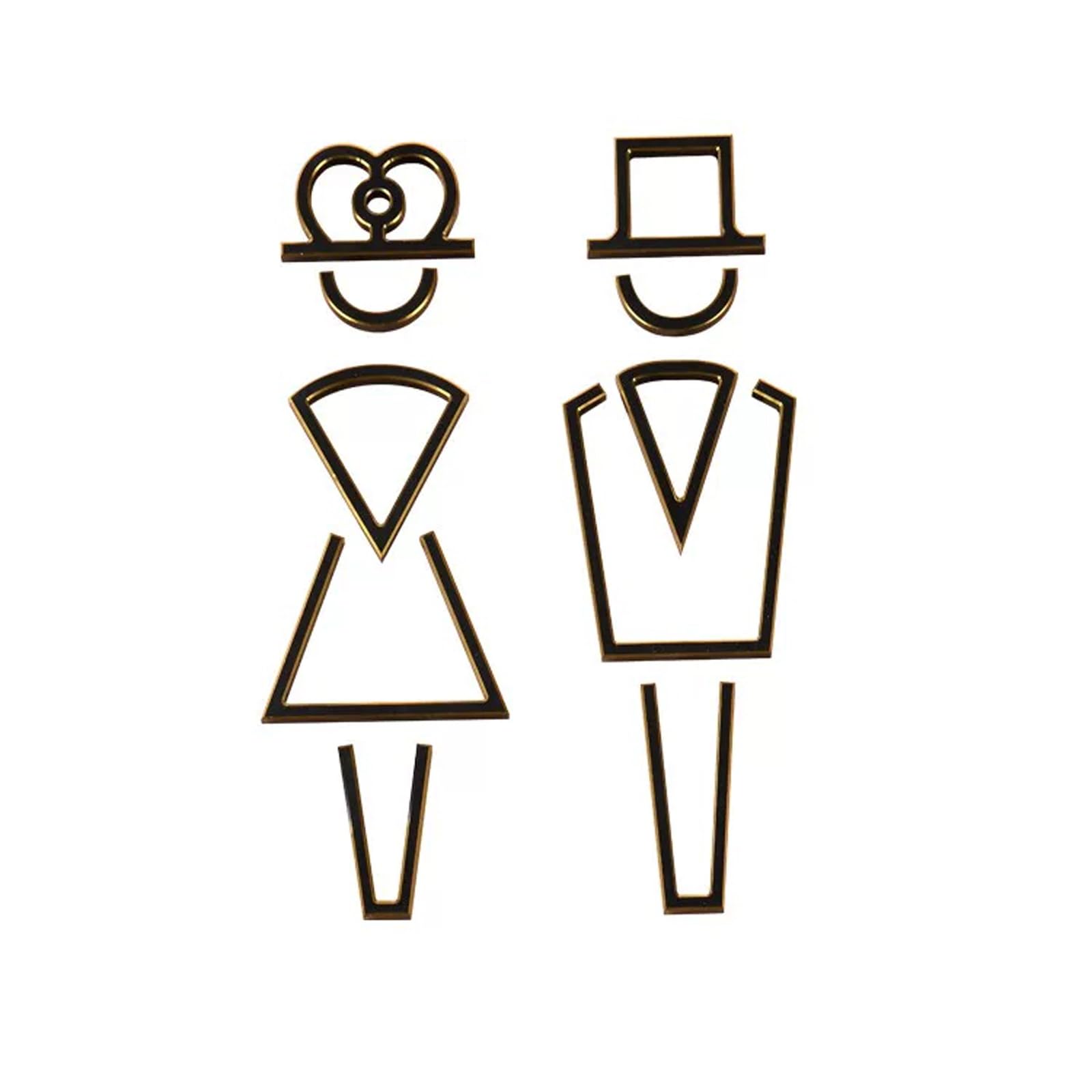 Men Women Bathroom Signs, Man Woman Restroom Signage for Business Door Room - Aluminum