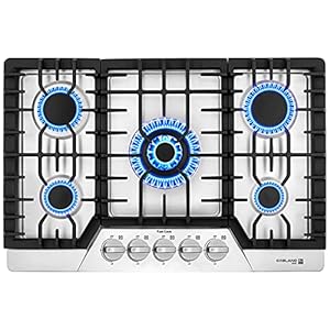 Gas Cooktop 30 Inch, GASLAND Chef PRO GH2305SF 5 Burner Gas Stove, Built-in NG/LPG Convertible Gas Cooktops, Gas…