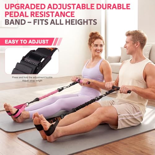 Image of WALITO 15 PCS Pilates Kit, Adjustable Pedal Resistance Band with Handle, Figure 8 Resistance Band for Exercise Women, At Home Workout Equipment Set with Yoga Ball & Booty Bands for Full Body Gym