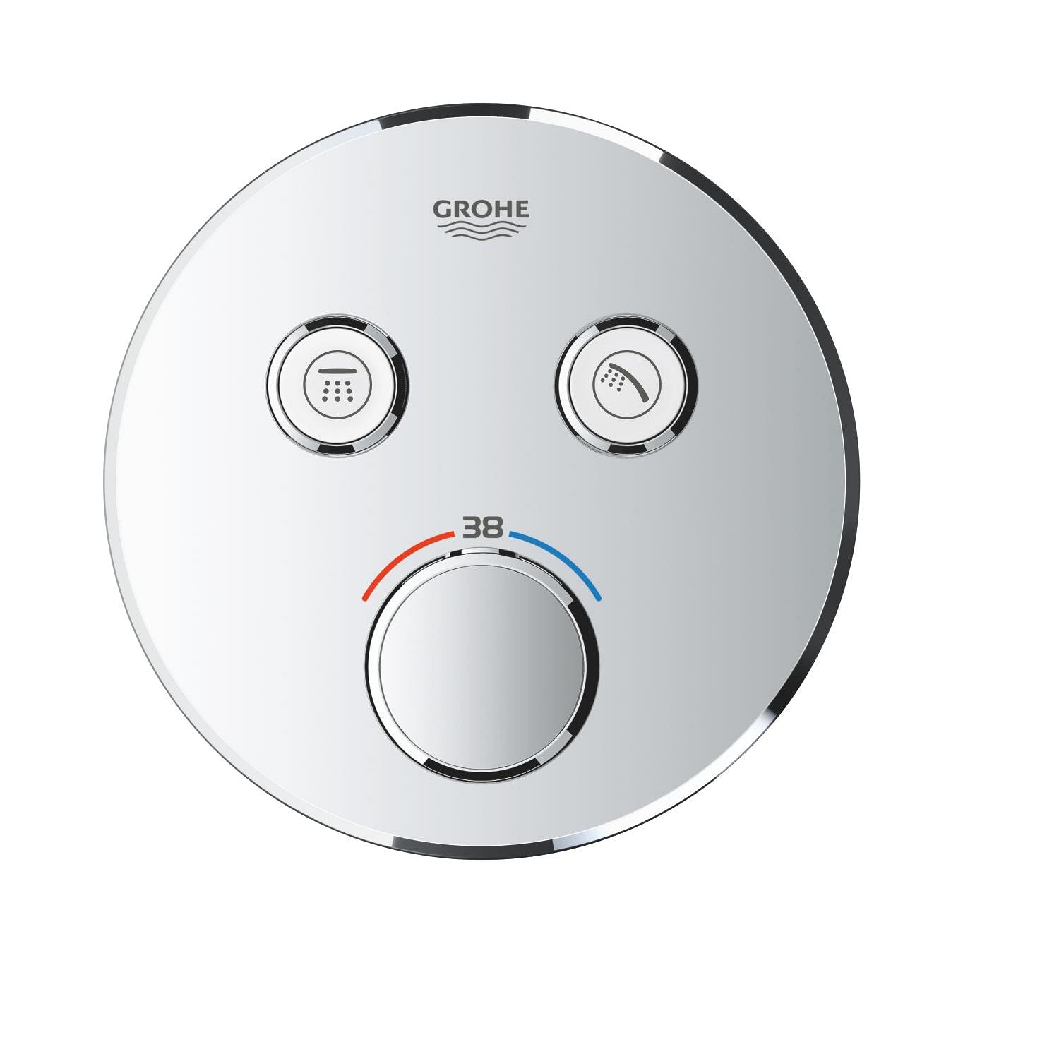 GROHE Grohtherm SmartControl Miscelatore Termostatico a 2 Vie, Cromo, Rotondo 29119000