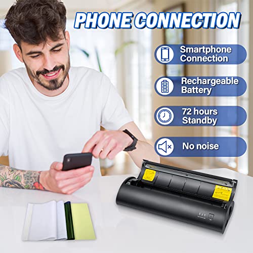 image for Calicon Portable Cordless Tattoo Stencil Printer with Free 10pcs Trans