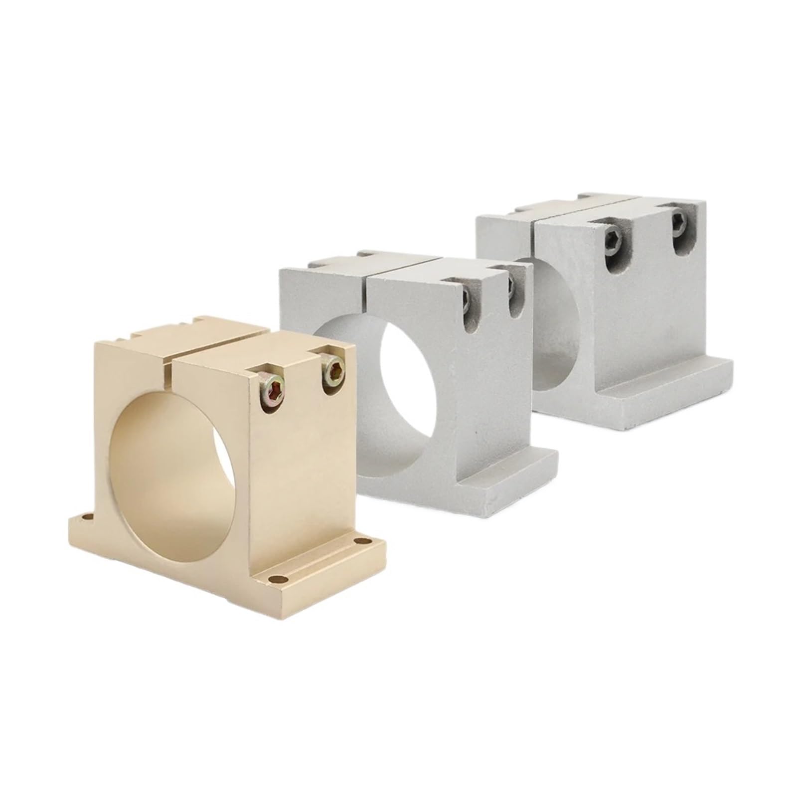 Toolnox Golden 80Mm Spindle Clamp Mounting Bracket Cast Aluminium Bracket For Cnc Spindle Motor 65Mm / 80Mm Holder Clamping(Golden 80Mm)
