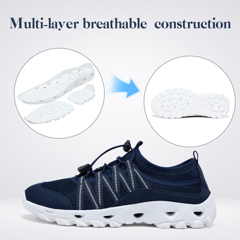 Image of SOBASO Water Shoes Quick Dry Lightweight Swim Shoes for Men Ideal Hiking Water Shoes Fishing Shoes River Shoes Beach Shoes Men Durable Comfortable Design