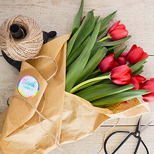Image of JELLYBABY Thank You Stickers For Small Businesses-1.5 Inch Sticker Roll For Return Gifts,Envelope Seals,Reflective Labels For Packaging,And Sealing Tape For Gifts,Gift Tags-500 Pcs,500 Labels