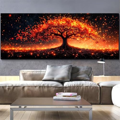 Diamond painting adulte grand format kit complet de broderie diamant arbre anti-stress L509