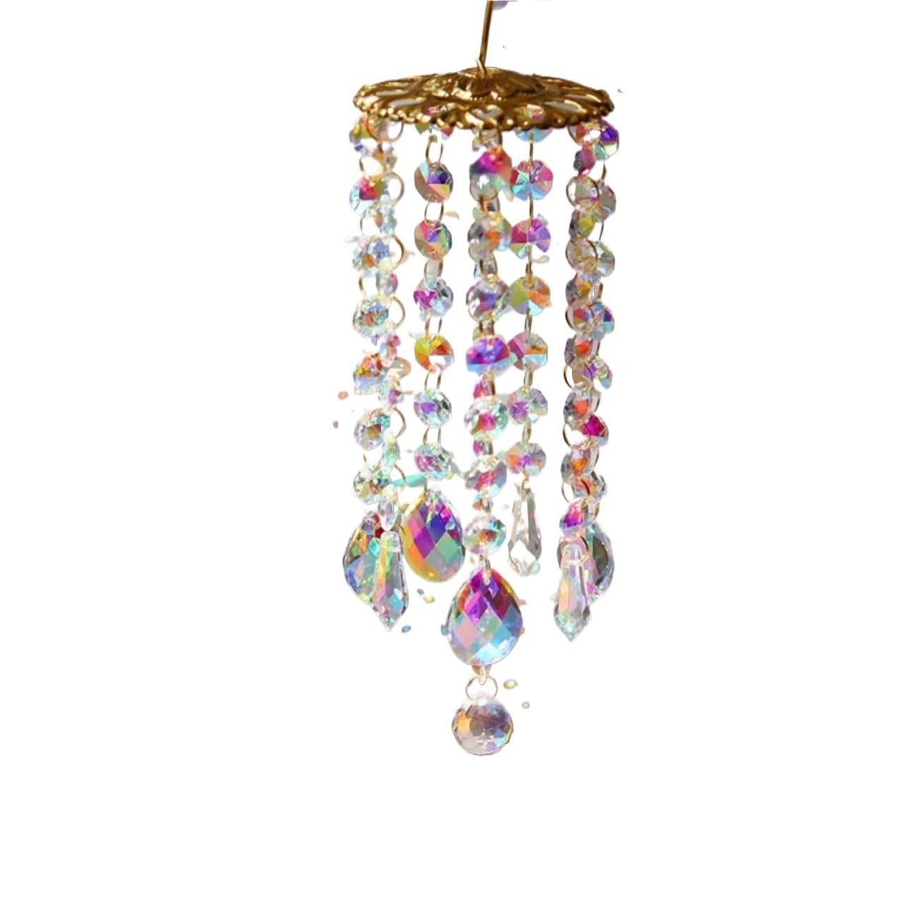 Ppqiru Mix Colors Crystal Wind Chime Colorful Hanging Decoration Glass Room Accessories Dream Catcher For Decoration