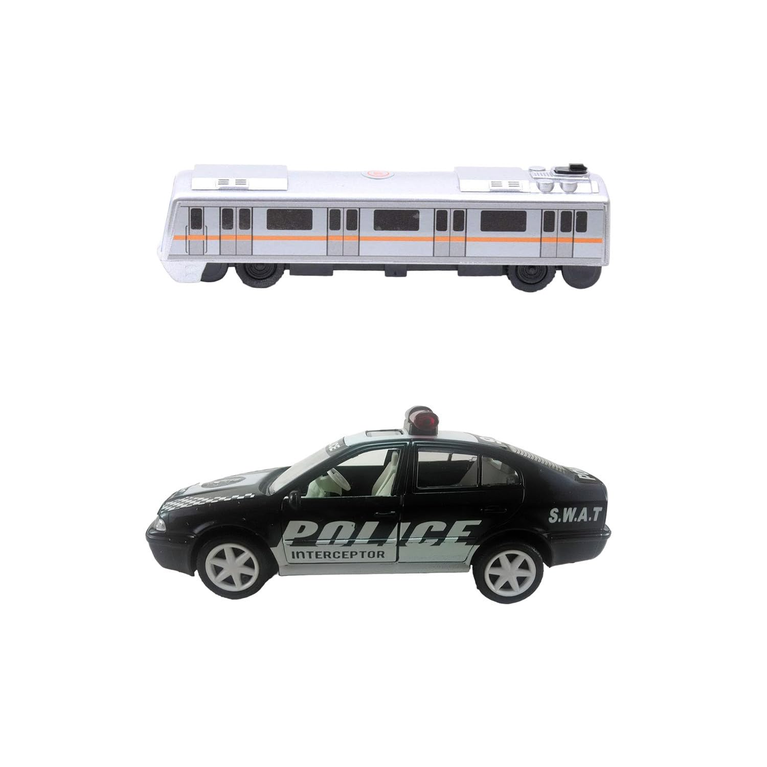 Gracious Plastic cast Pull Back Metro & Swat Interceptor Toy for Kids 5 to 12 Years Age May Vary (Pack of 1)