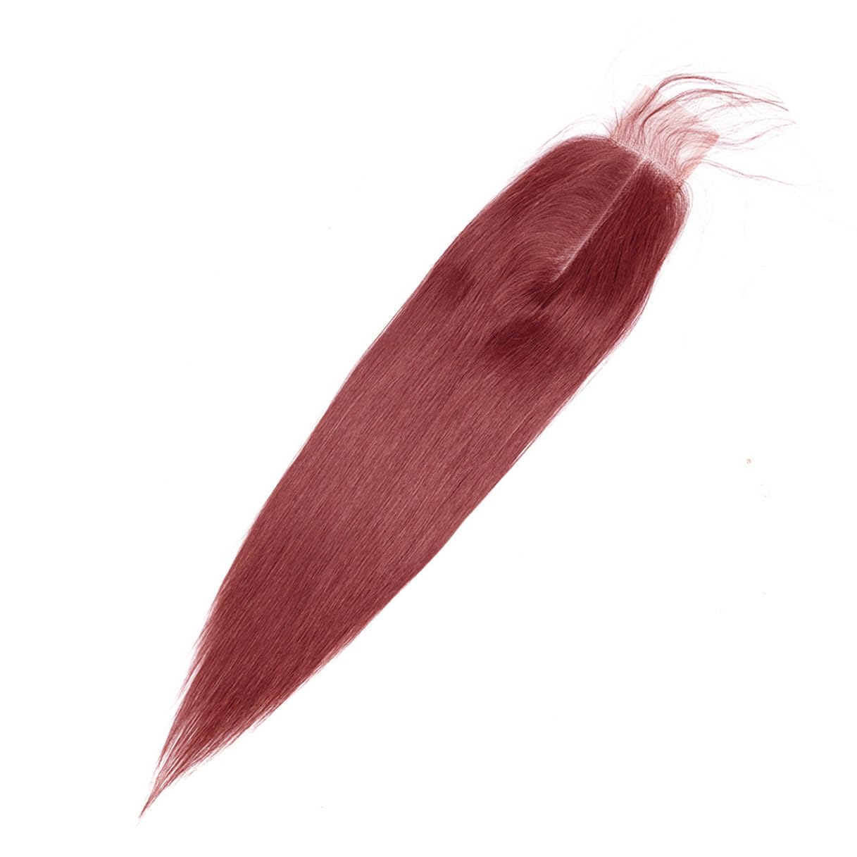 Brazilian 99j Burgundy Straight 2x6 Lace Closure 100% Unprocessed Human Virgin Hair Silk Straight Closure Wine Red Closure With Baby Hair (99j straight 2x6 closure, 12inch)