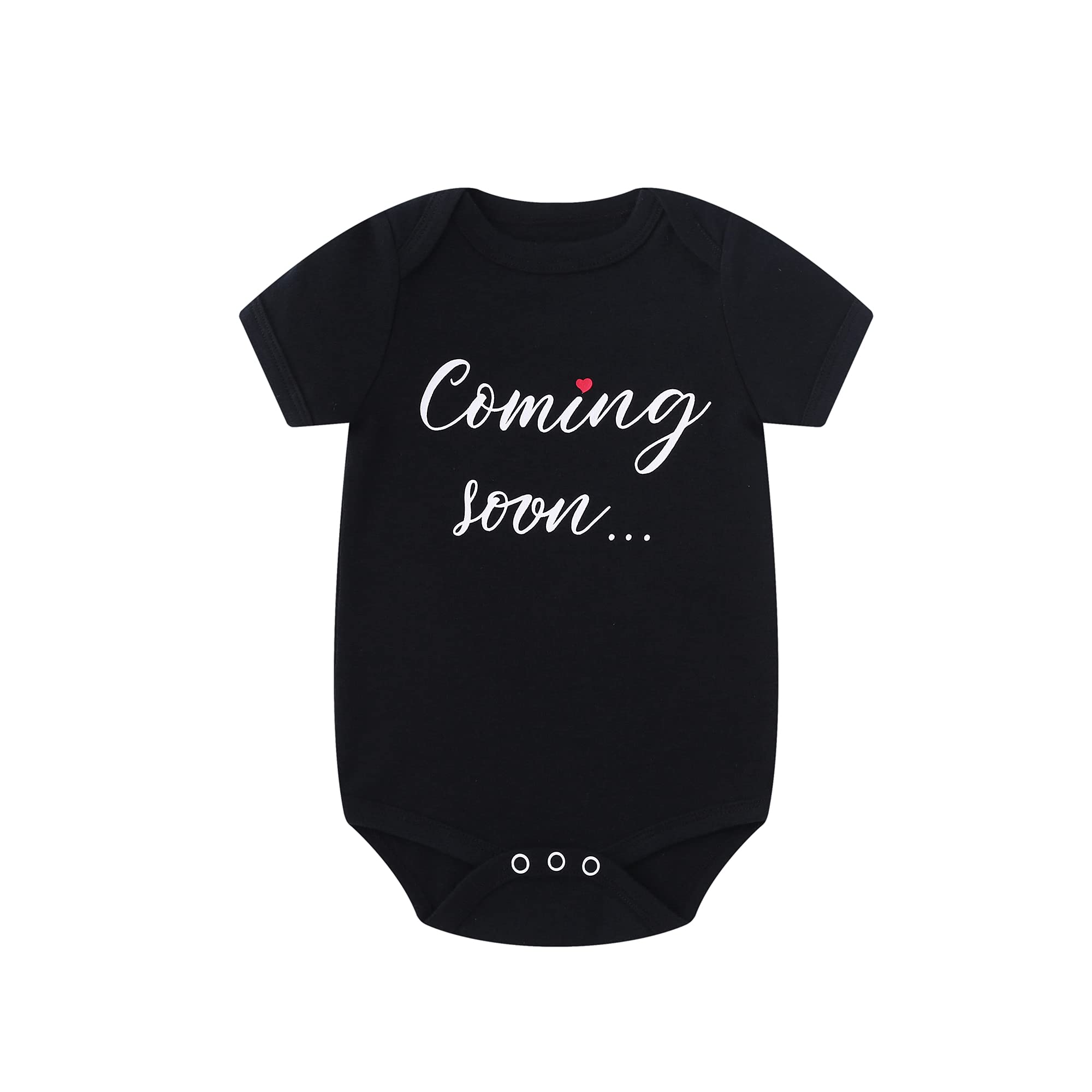 BKD Baby Shower Gifts Hello World Onesie Outfit with Wooden Card Organic Coming Soon Onesie For Newborn Infant Babies