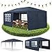 Juskys Partyzelt 3x6 m mit 6 abnehmbaren Seitenwänden & Dach - 18 m² - 12 Erdhaken & 6 Seile - Festzelt für Garten Party Hochzeit Gartenpavillon Gartenzelt Pavillon - Blau