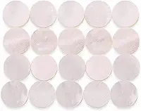 20 peças de incrustação de escala de guitarra, marcadores de 6 mm com pontos embutidos concha de pérola branca para violão, bandolim, baixo, ukulele, banjo, decoração