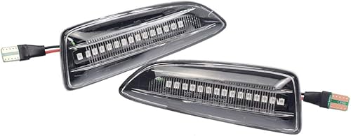 Miniatura 2 de Lámpara de señal de giro LED para guardabarros delantero compatible con Opel Astra J Astra J K Zafira C Insignia B Grandland X (cristal)