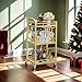 TUTOTAK Bar Cart, Home Bar Serving Cart with 3-Tier Mirrored Shelf, Wine Cart, Mobile Kitchen Shelf, Gold BC01BB034